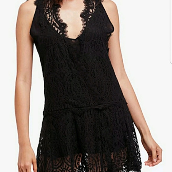 free people Dresses & Skirts - Free people Black Mini Dress Size M